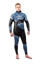 Гидрокостюм Фридайвинг Heiwa 3мм голый/открытая пора окраска камо синий серый Гидрокостюм Фридайвинг Heiwa 3мм голый/открытая пора окраска камо синий серый